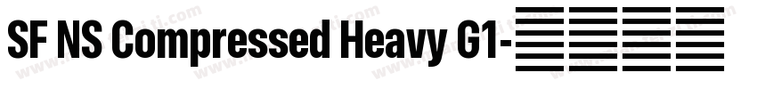 SF NS Compressed Heavy G1字体转换